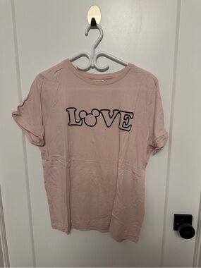 H&M Light Pink LOVE Graphic Tee